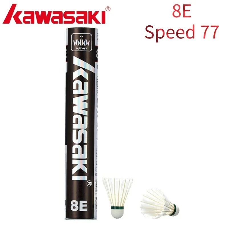 Badminton Bwf - KAWASAKI ลูกขนไก่ขนนก8E มืออาชีพการฝึกอบรมในร่มรถรับส่งแบดมินตัน