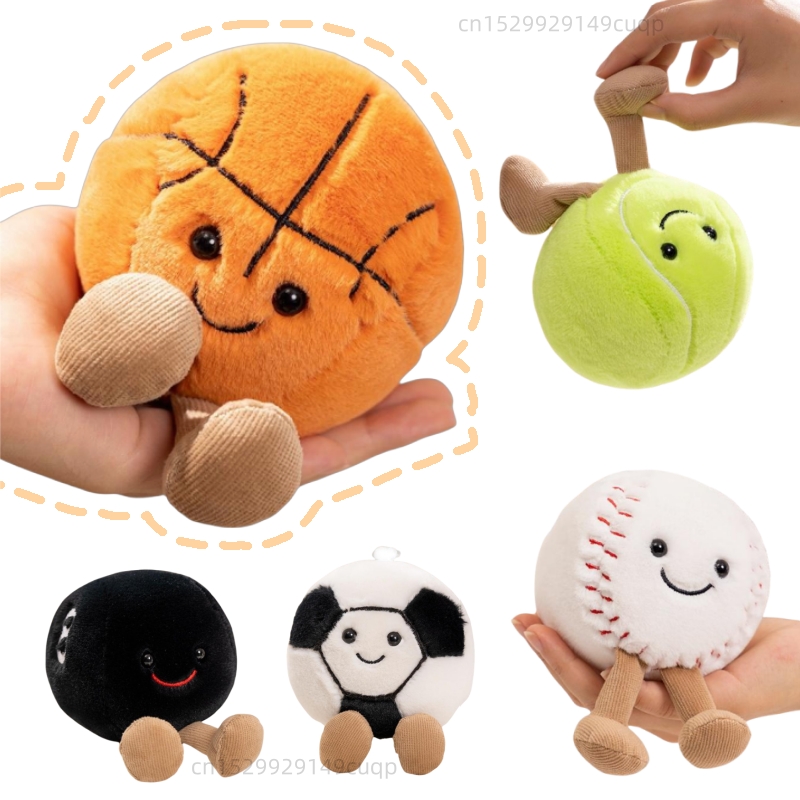 Badminton Tv - 10 ซม.น่ารักบาสเกตบอลฟุตบอลเทนนิสเบสบอลบิลเลียดตุ๊กตาของเล่นตุ๊กตาลูกหมอนผู้เล่นของที่ระลึกของขวัญวันเกิด