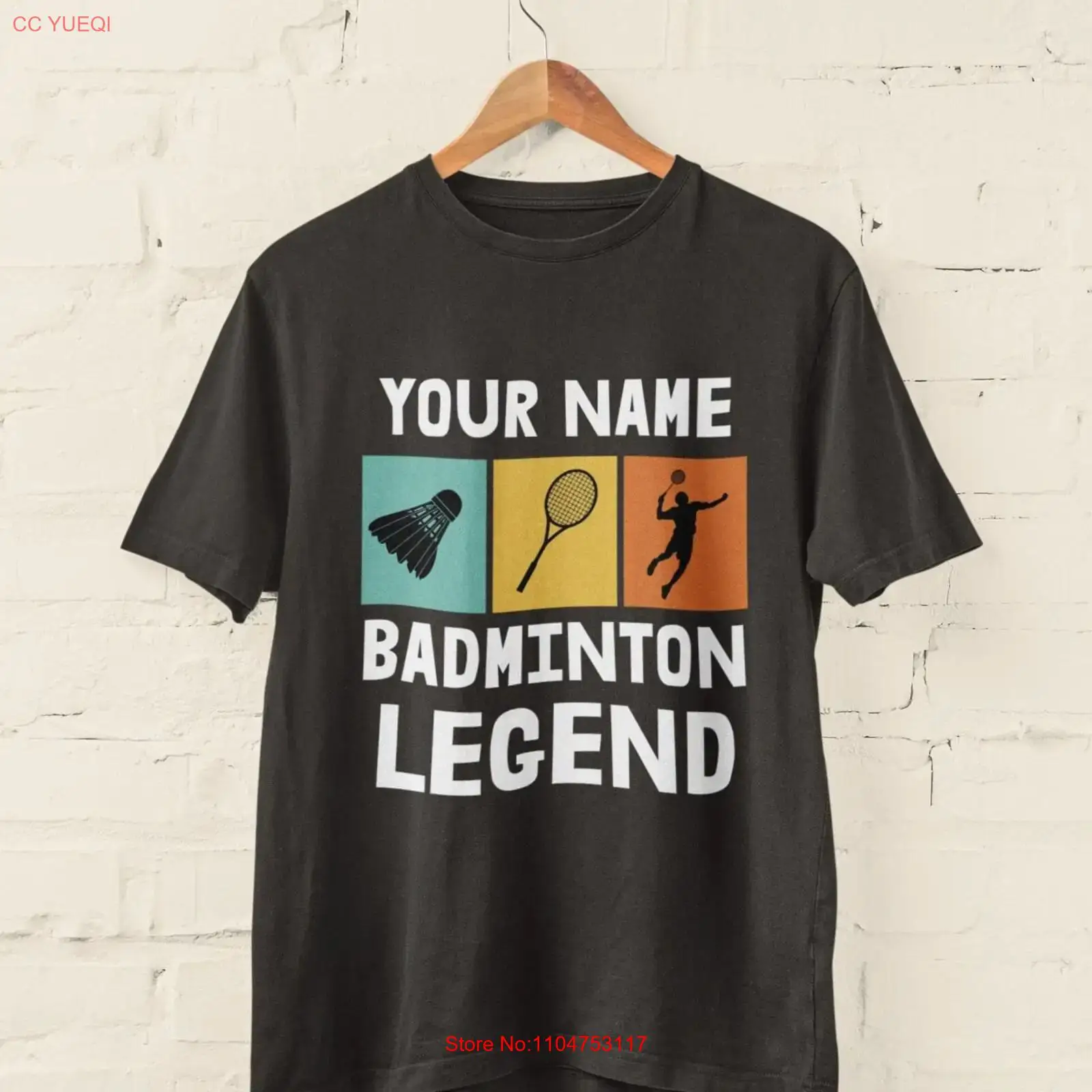 Badminton Legend - เสื้อยืดตำนานแบดมินตันแบบสั่งทำพิเศษ พร้อมชื่อสำหรับนักกีฬา ตลกๆ สำหรับผู้ชาย ผู้รักกีฬา นักกีฬาสโมสร