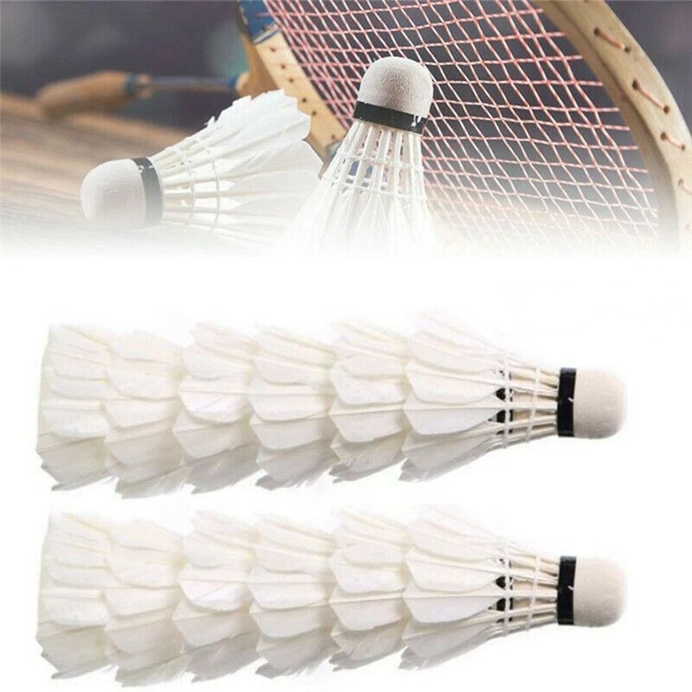 Badminton Bwf - ลูกขนไก่แบดมินตันขนห่านสีขาวแบบใหม่ ทนทาน ระดับมืออาชีพ อุปกรณ์กีฬา ลูกแบดมินตัน สำหรับฝึกซ้อม
