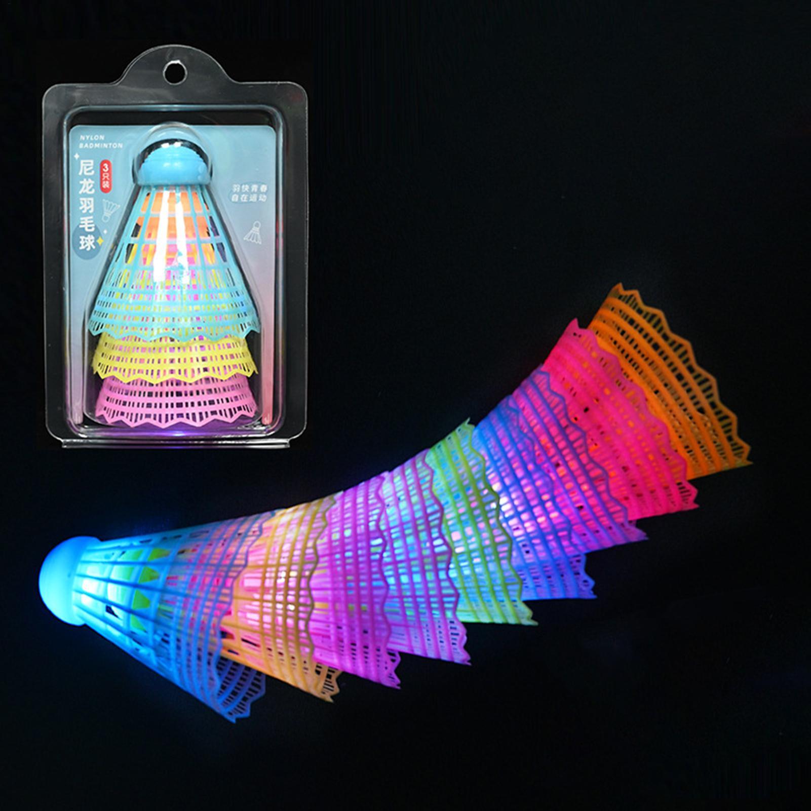 3 ชิ้น LED ลูกแบดมินตันเรืองแส - Badminton Bwf บทวิจารณ์และราคา