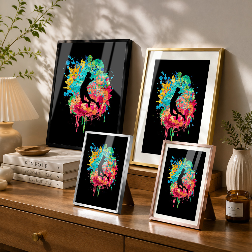 โปสเตอร์โลหะสีสันสดใสลายแบดมิน - Badminton Photo บทวิจารณ์และราคา